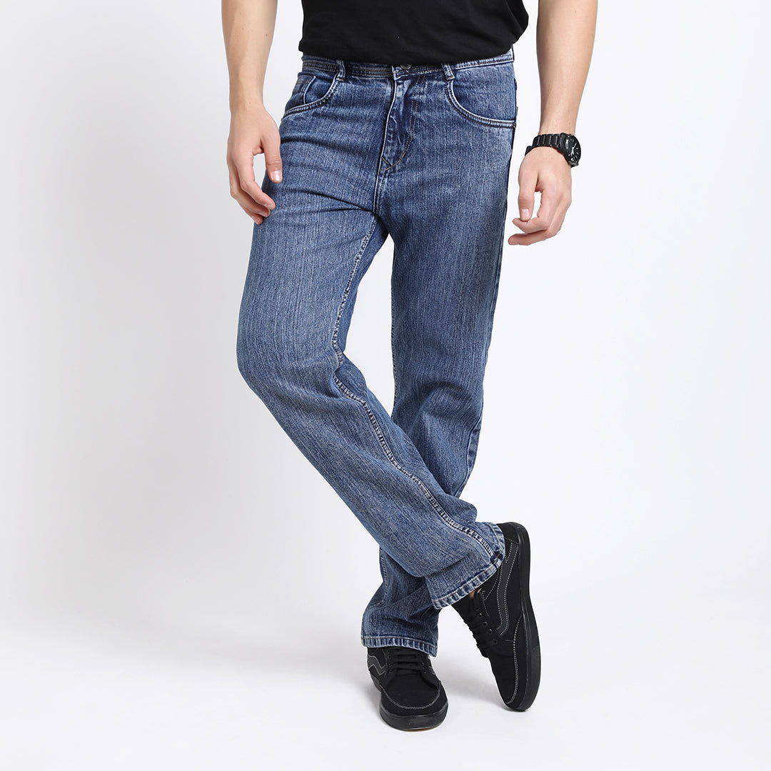 DARK BLUE BAGGY FIT JEAN TEDDY 4680-1